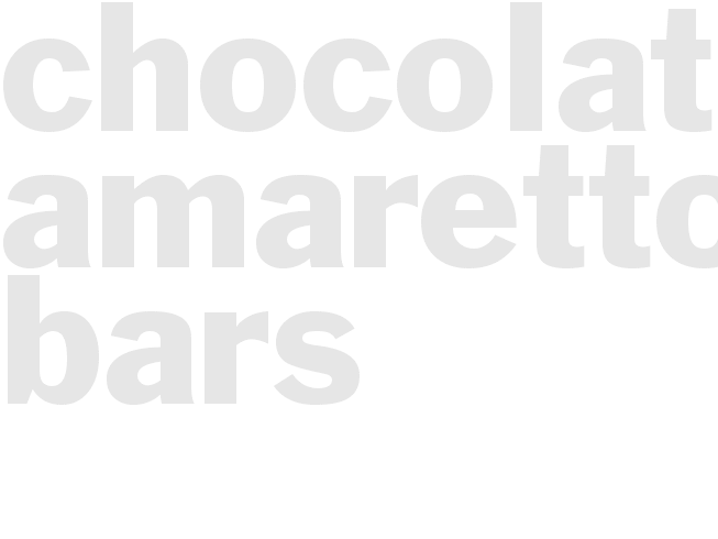 CHOCOLATE AMARETTO BARS