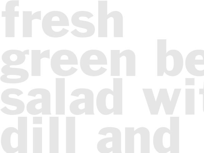 FRESH GREEN BEAN SALAD WITH DILL AND FETA 