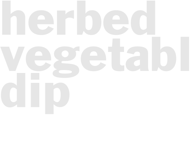HERBED VEGETABLE DIP