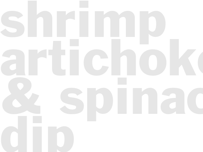 SHRIMP, ARTICHOKE & SPINACH DIP