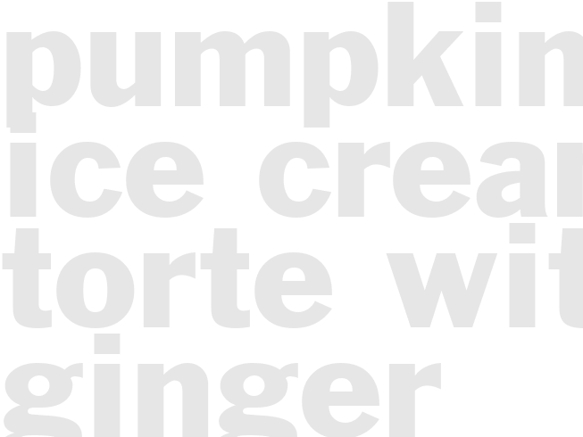 PUMPKIN ICE CREAM TORTE WITH GINGER CRUST 