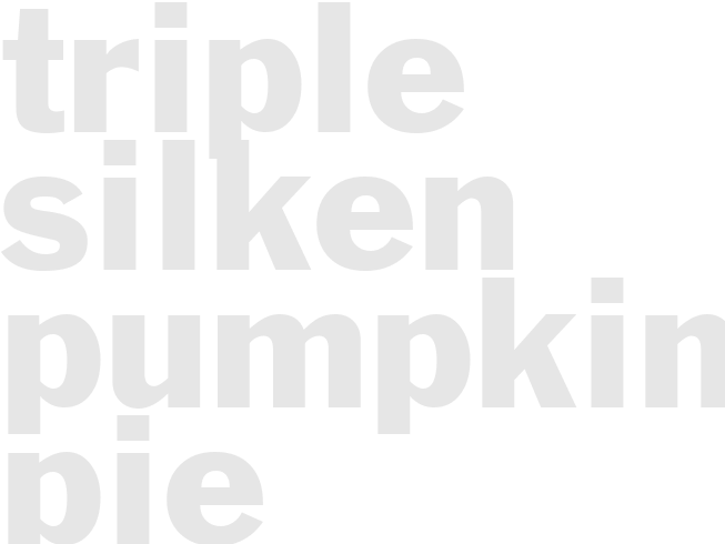 TRIPLE SILKEN PUMPKIN PIE