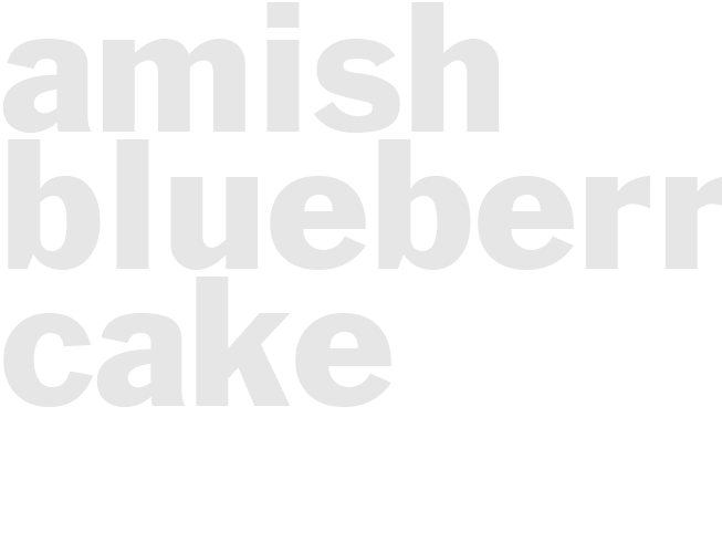 AMISH BLUEBERRY CAKE