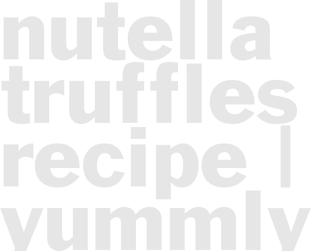 Nutella Truffles Recipe | Yummly
