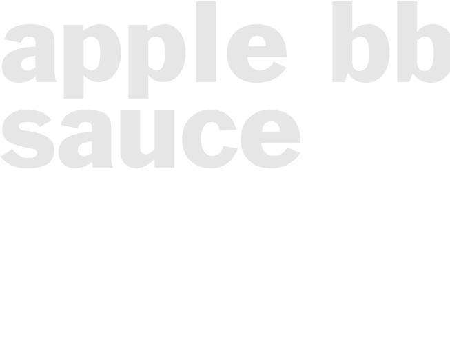 APPLE BBQ SAUCE  