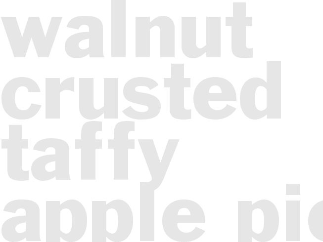 WALNUT CRUSTED TAFFY APPLE PIE