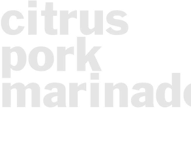 CITRUS PORK MARINADE