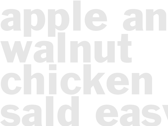APPLE AND WALNUT CHICKEN SALD - Easy
