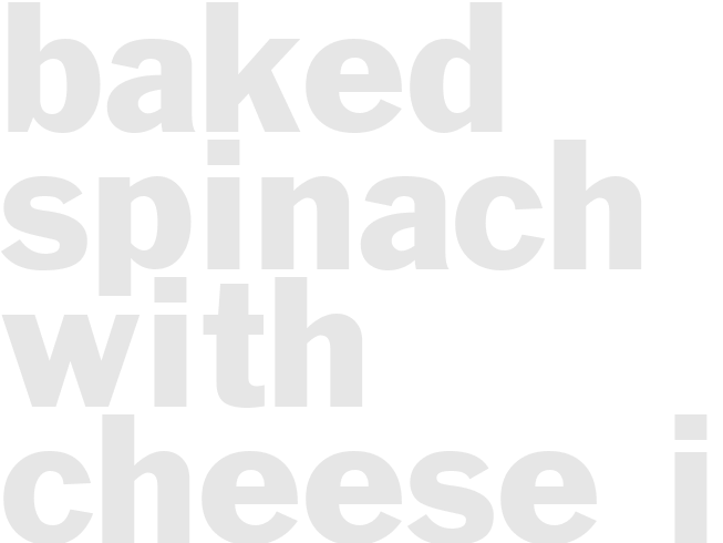 BAKED SPINACH WITH CHEESE I