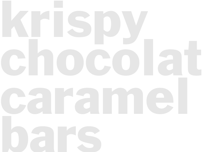 KRISPY CHOCOLATE CARAMEL BARS