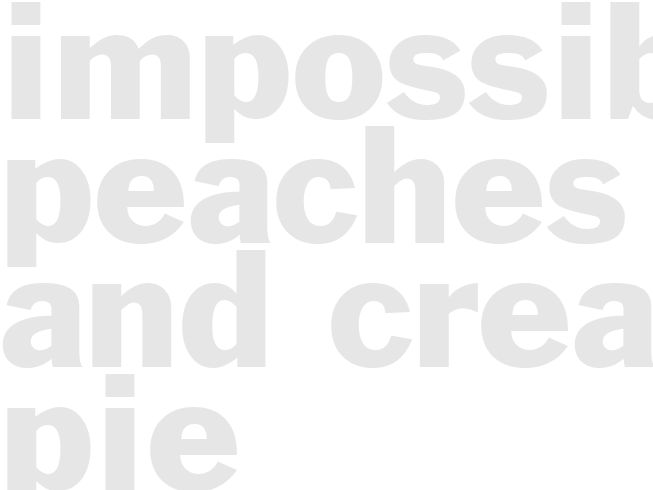 IMPOSSIBLE PEACHES AND CREAM PIE