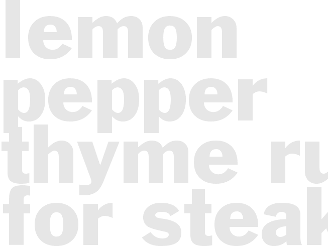 LEMON PEPPER THYME RUB for Steaks and Burgers