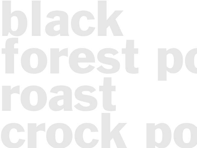 BLACK FOREST POT ROAST - Crock pot