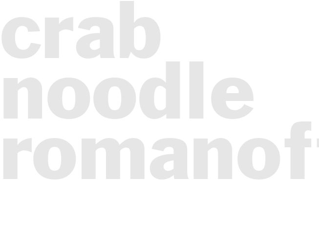 CRAB NOODLE ROMANOFF