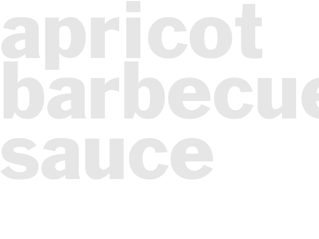 APRICOT BARBECUE SAUCE 