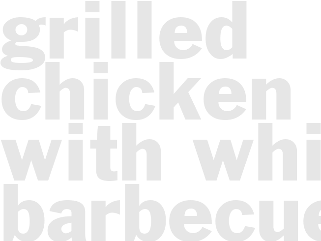 GRILLED CHICKEN WITH WHITE BARBECUE SAUCE