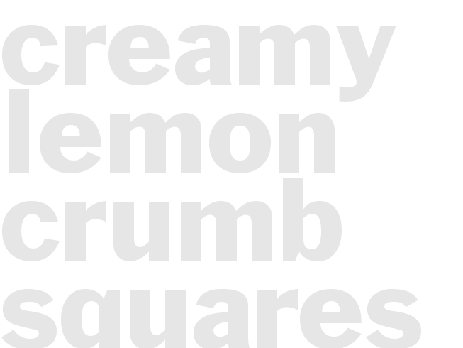 Creamy Lemon Crumb Squares