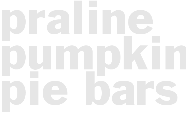 Praline Pumpkin Pie Bars