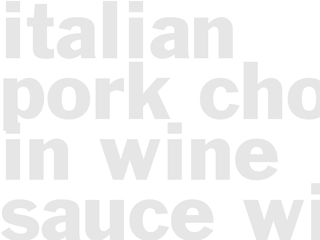 ITALIAN PORK CHOPS IN WINE SAUCE WITH MUSHROOMS