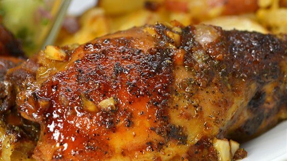 Honey-Garlic Slow Cooker Chicken Thighs