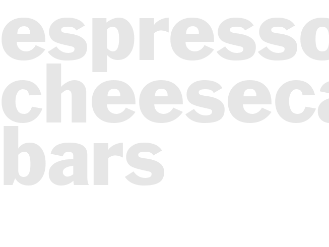 ESPRESSO CHEESECAKE BARS