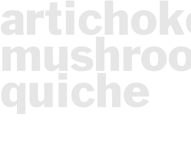 Artichoke Mushroom Quiche 