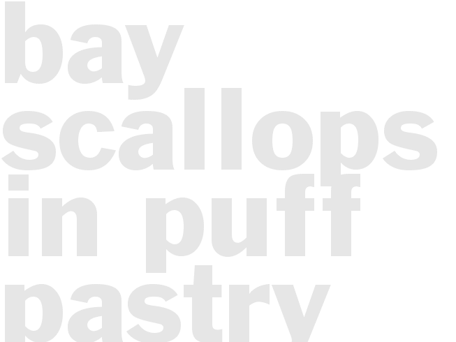 Bay Scallops in Puff Pastry with Lobster Cream Sauce 