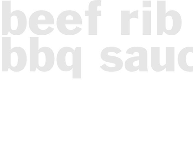 BEEF RIB BBQ SAUCE