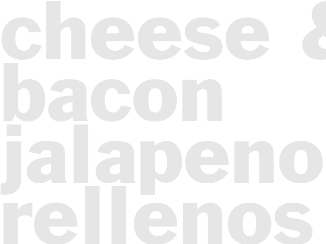 CHEESE & BACON JALAPENO RELLENOS 