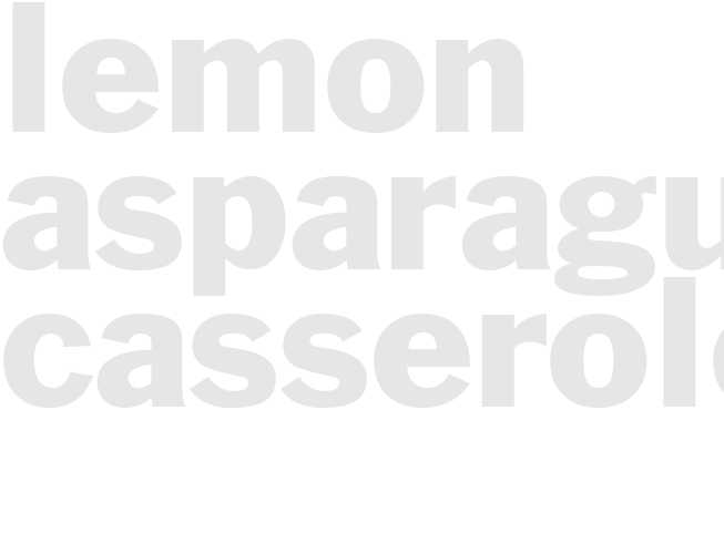 LEMON ASPARAGUS CASSEROLE 