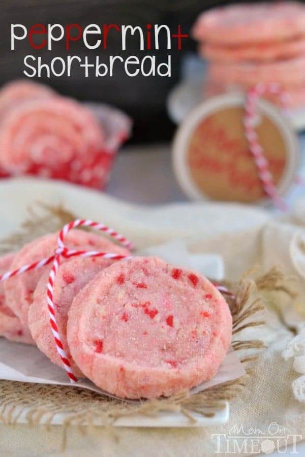 Peppermint Shortbread Cookies