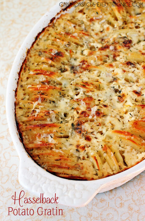 Hasselback Potato Gratin