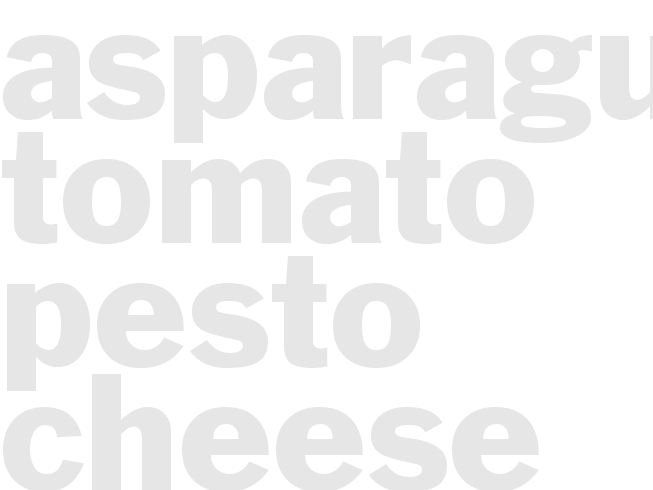 Asparagus Tomato Pesto Cheese Tart