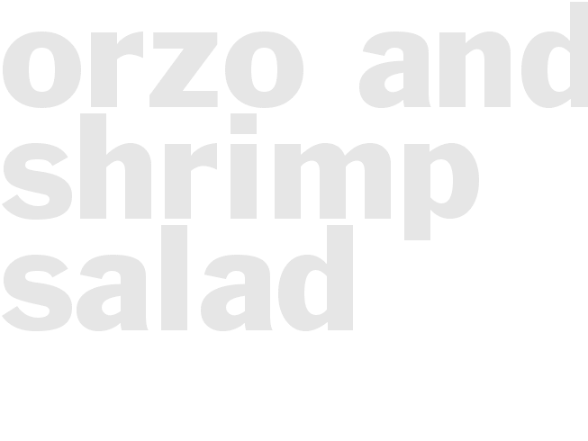 ORZO AND SHRIMP SALAD