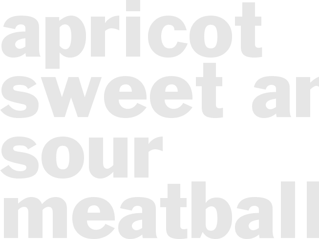 APRICOT SWEET-AND-SOUR MEATBALLS