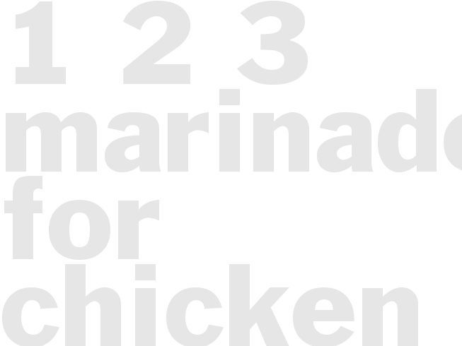 1-2-3 Marinade for Chicken, Beef, Lamb and More