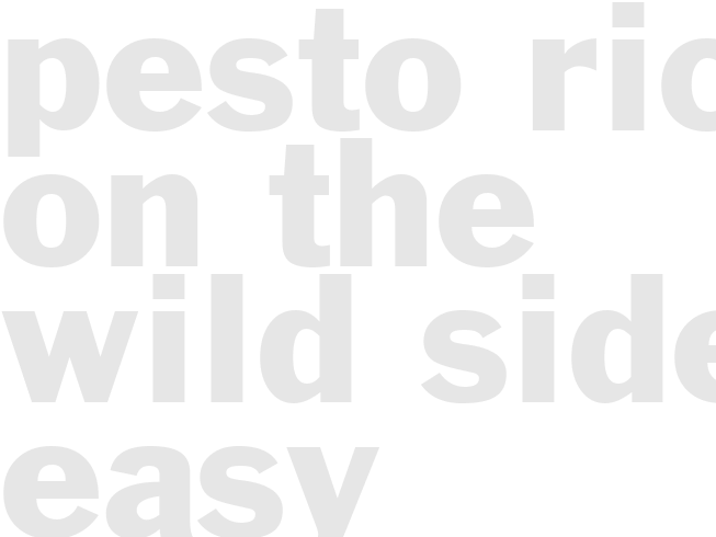 PESTO RICE ON THE WILD SIDE - Easy