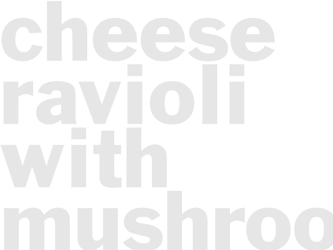 Cheese Ravioli with Mushroom Ragu