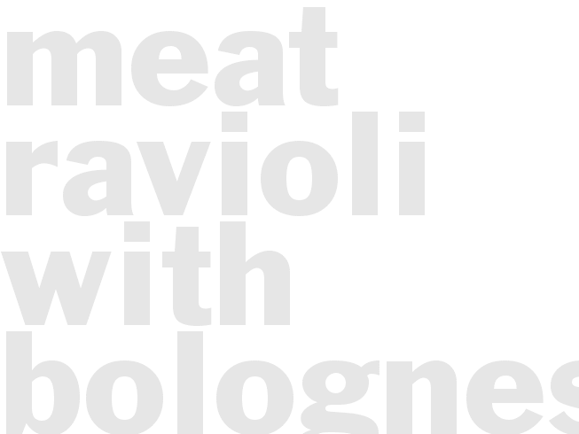 Meat Ravioli with Bolognese Sauce