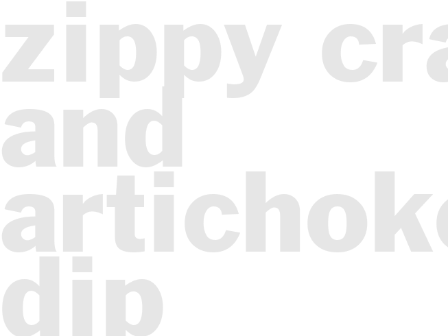 ZIPPY CRAB AND ARTICHOKE DIP 