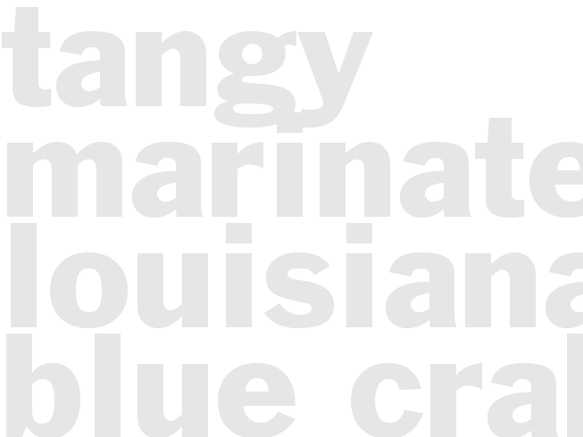 Tangy Marinated Louisiana Blue Crab Claws