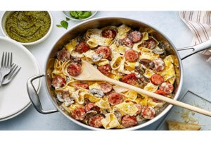 Creamy Pasta Toss with Smoked Sausage