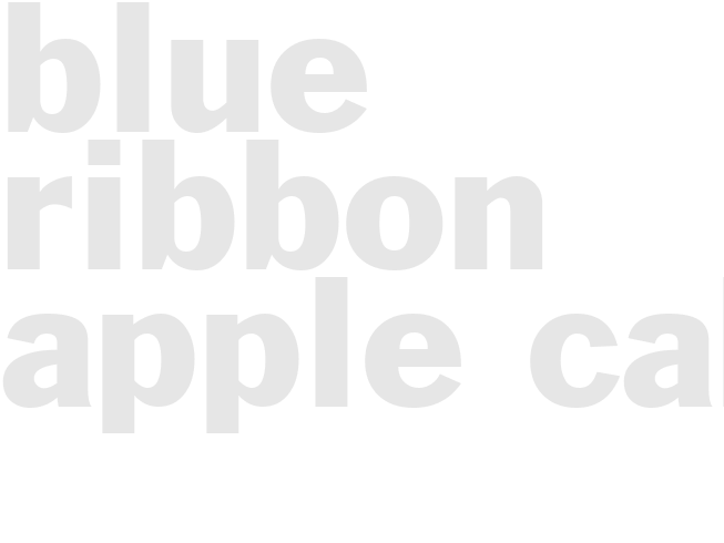 BLUE-RIBBON APPLE CAKE 