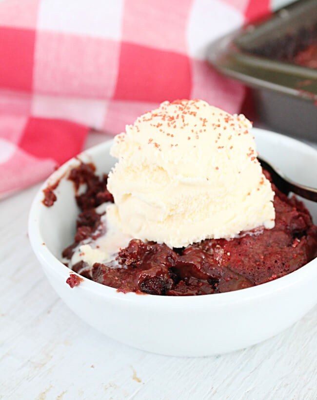Red Velvet Chocolate Dump Cake 