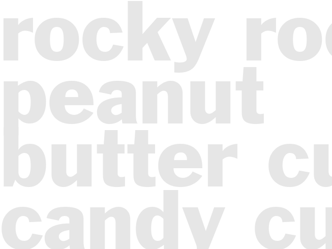 ROCKY ROCK PEANUT BUTTER CUP CANDY CUPS