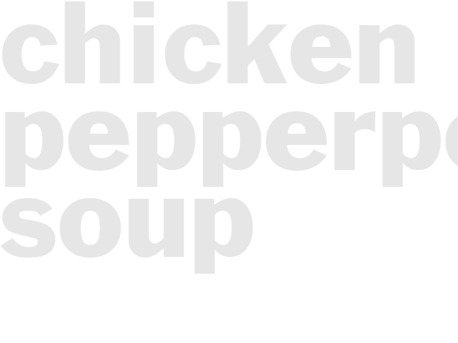CHICKEN PEPPERPOT SOUP