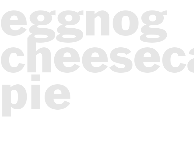 Eggnog Cheesecake Pie