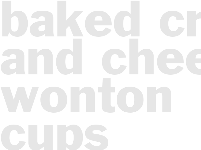 BAKED CRAB AND CHEESE WONTON CUPS
