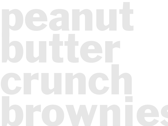 PEANUT BUTTER CRUNCH BROWNIES