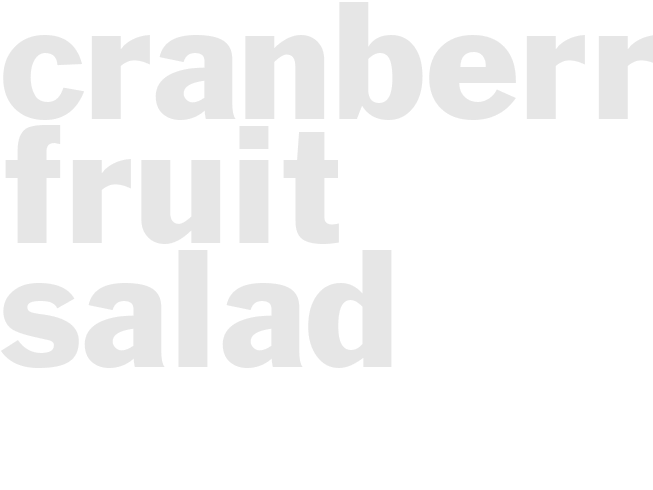 CRANBERRY FRUIT SALAD